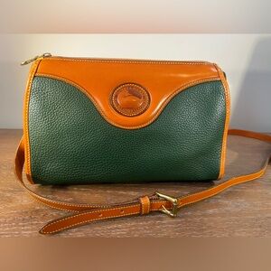 Dooney & Bourke Green Pebbled Leather Zip Top Crossbody